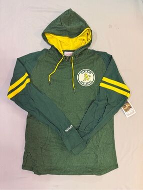 Mitchell & Ness Green and Yellow Oakland Athletics Hoodie